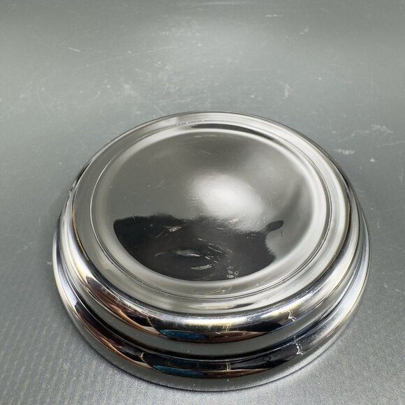 MCM Kimiko Silver Glass Tone Metal Coasters Guardian Crest Barware Set 4 Japan - Picture 11 of 12